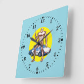 Robocop スクエア壁時計 (傾斜)