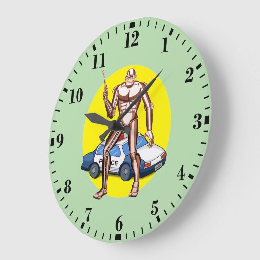 Robocop ラージ壁時計 (傾斜)