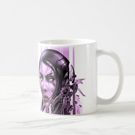 RoboGirl AvatarsUnitedのマグ コーヒーマグカップ (右)
