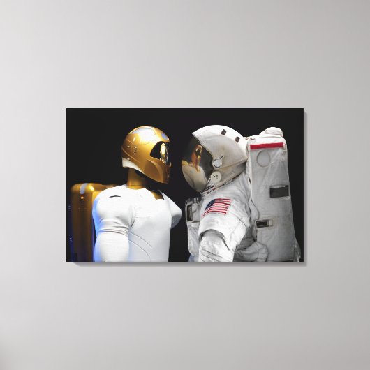 Robonaut 2, a dexterous, humanoid宇宙飛行士3 hel キャンバスプリント (正面)
