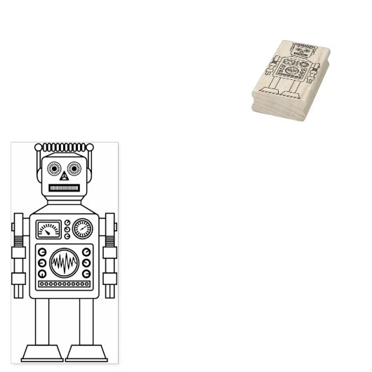 Robot 200423(03) ラバースタンプ (押印)