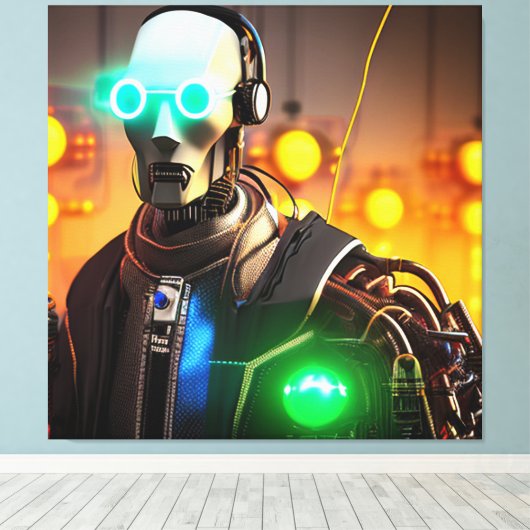 Robot 2 canvas print キャンバスプリント (インサイチュ (ウッドフロア))