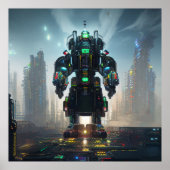 Robot 4 value matte poster ポスター (正面)