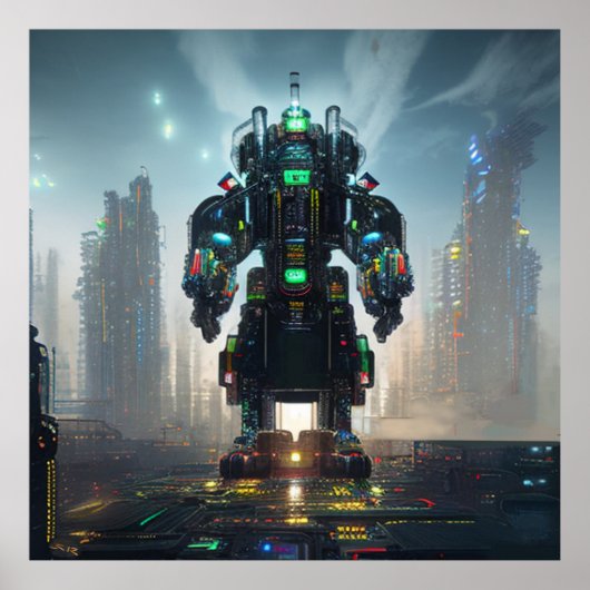 Robot 4 value matte poster ポスター (正面)