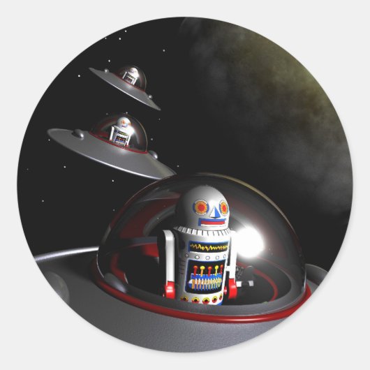 ROBOT - 7ソーサーシール ラウンドシール (正面)