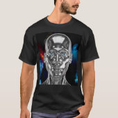 Robot argenté 3D Tシャツ (正面)