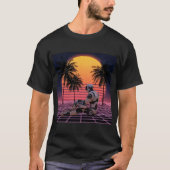 Robot at Rest in Neon Paradise Tシャツ (正面)