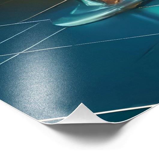 Robot Bartender in Interstellar Space Age Dive Bar フォトプリント (角)