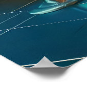 Robot Bartender in Interstellar Space Age Dive Bar ポスター (角)