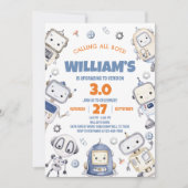 Robot Birthday Invitation 招待状 (正面)