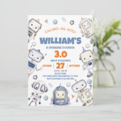 Robot Birthday Invitation 招待状 (スタンド正面)