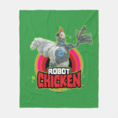 Robot Chicken Character Logo フリースブランケット (正面)