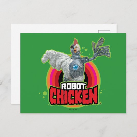 Robot Chicken Character Logo ポストカード (正面/裏面)