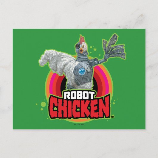 Robot Chicken Character Logo ポストカード (正面)