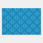 Robot Chicken Circle Pattern ラッピングペーパーシート (正面3)