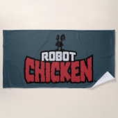 Robot Chicken Logo ビーチタオル (正面)