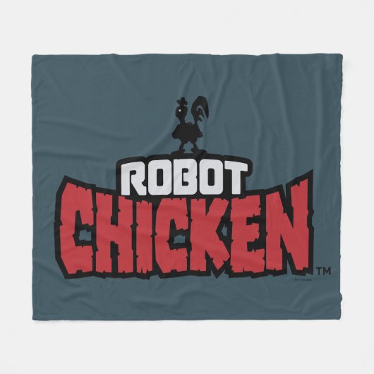 Robot Chicken Logo フリースブランケット (正面(横))