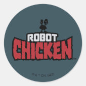 Robot Chicken Logo ラウンドシール (正面)