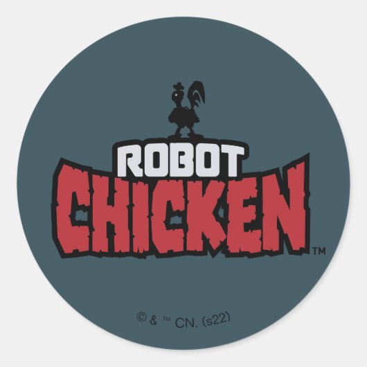 Robot Chicken Logo ラウンドシール (正面)