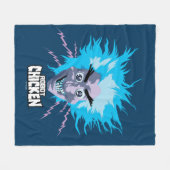 Robot Chicken Scientist Head Graphic フリースブランケット (正面(横))