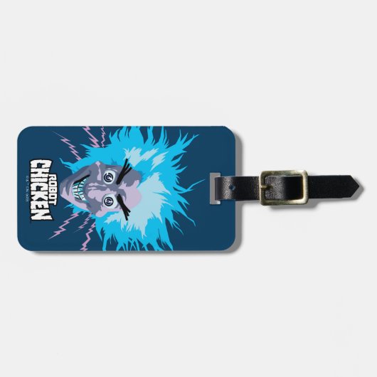 Robot Chicken Scientist Head Graphic ラゲッジタグ (正面横)
