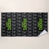 Robot Chicken Silhouette Pattern ビーチタオル (正面)