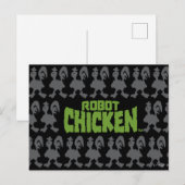 Robot Chicken Silhouette Pattern ポストカード (正面/裏面)