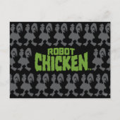 Robot Chicken Silhouette Pattern ポストカード (正面)