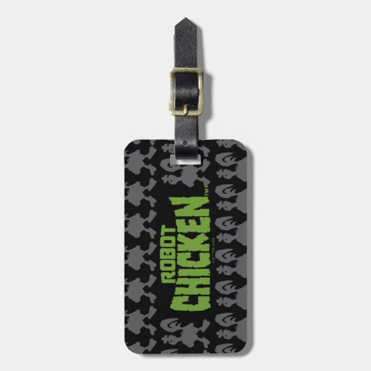 Robot Chicken Silhouette Pattern ラゲッジタグ (正面縦)