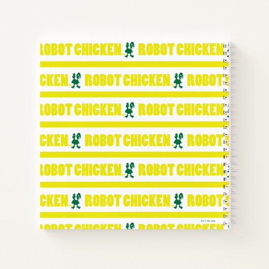 Robot Chicken Stripe Pattern ノートブック (裏面)