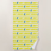 Robot Chicken Stripe Pattern ビーチタオル (正面)