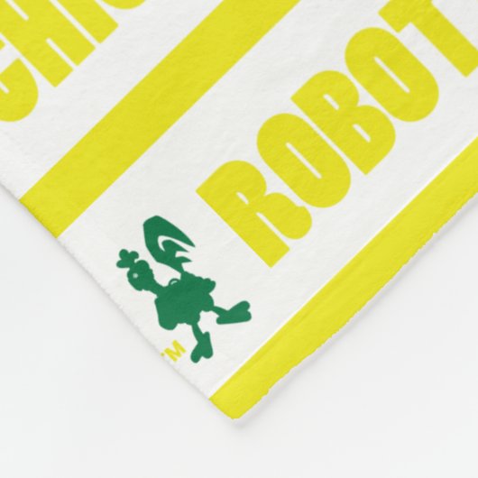 Robot Chicken Stripe Pattern フリースブランケット (角)