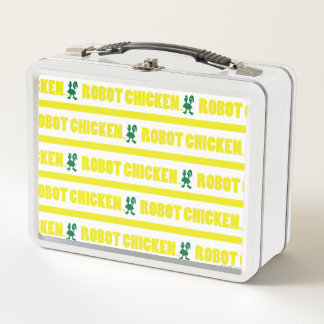 Robot Chicken Stripe Pattern メタルランチボックス