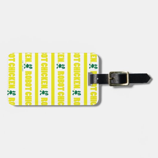 Robot Chicken Stripe Pattern ラゲッジタグ (正面横)