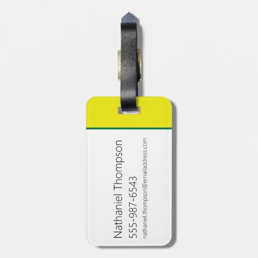 Robot Chicken Stripe Pattern ラゲッジタグ (裏面縦)