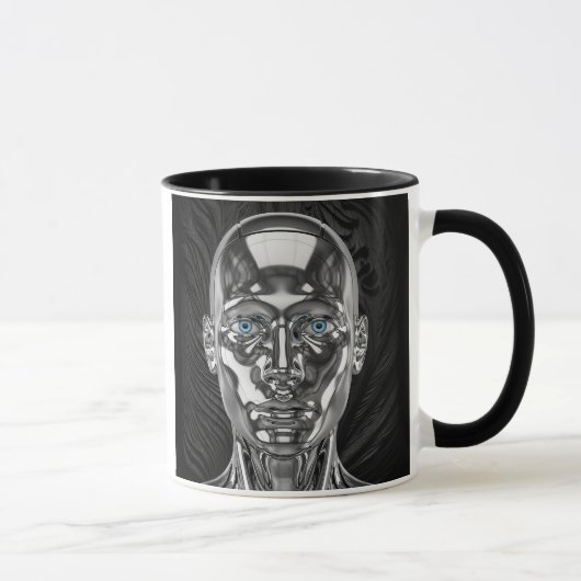 robot chrome futuriste マグカップ (右)