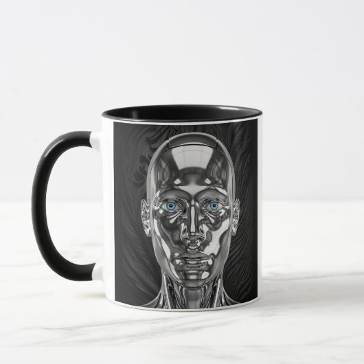 robot chrome futuriste マグカップ (左)