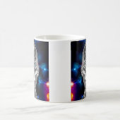 robot chrome galaxie futuriste コーヒーマグカップ (中央)