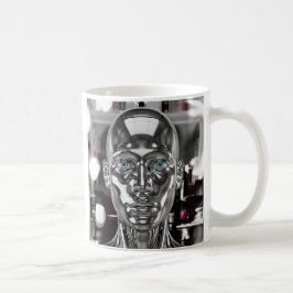 Robot chrome réaliste コーヒーマグカップ