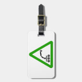 Robot Crossing Warning Sign ラゲッジタグ (正面縦)
