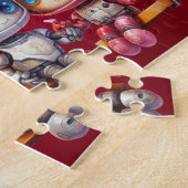 Robot Custom Child Name Valentine's Day Puzzle  ジグソーパズル (側面)