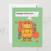 Robot Custom message ポストカード (正面/裏面)
