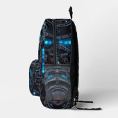 Robot Design Backpack – Trendy Tech Style Bag プリントバックパック (右)