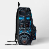 Robot Design Backpack – Trendy Tech Style Bag プリントバックパック (左)