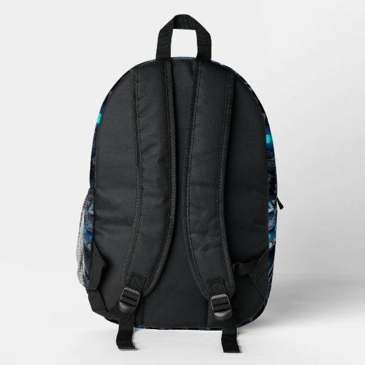 Robot Design Backpack – Trendy Tech Style Bag プリントバックパック (裏面)