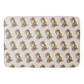 Robot Dinosaur Drinking Coffee バスマット (正面)