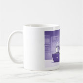Robot Drinking Coffee, Classic Mug, 11 oz コーヒーマグカップ (左)