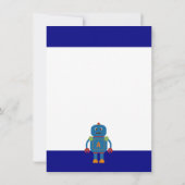 Robot Friends Child's パーソナライズされた Flat Thank サンキューカード (裏面)