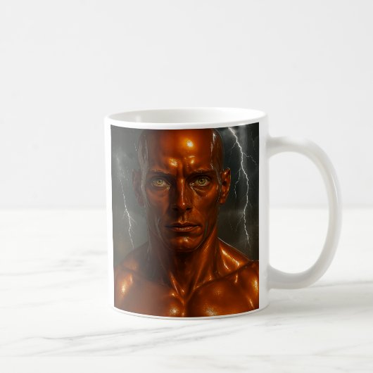 Robot humanoïde enflammé コーヒーマグカップ (右)