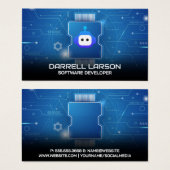 Robot Logo | Blue Circuit Board  (正面&裏面)